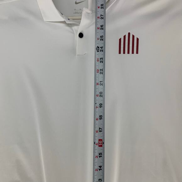 Nike Dri-Fit Mens Short Sleeve Golf Shirt White Size XL - Picture 4 of 13